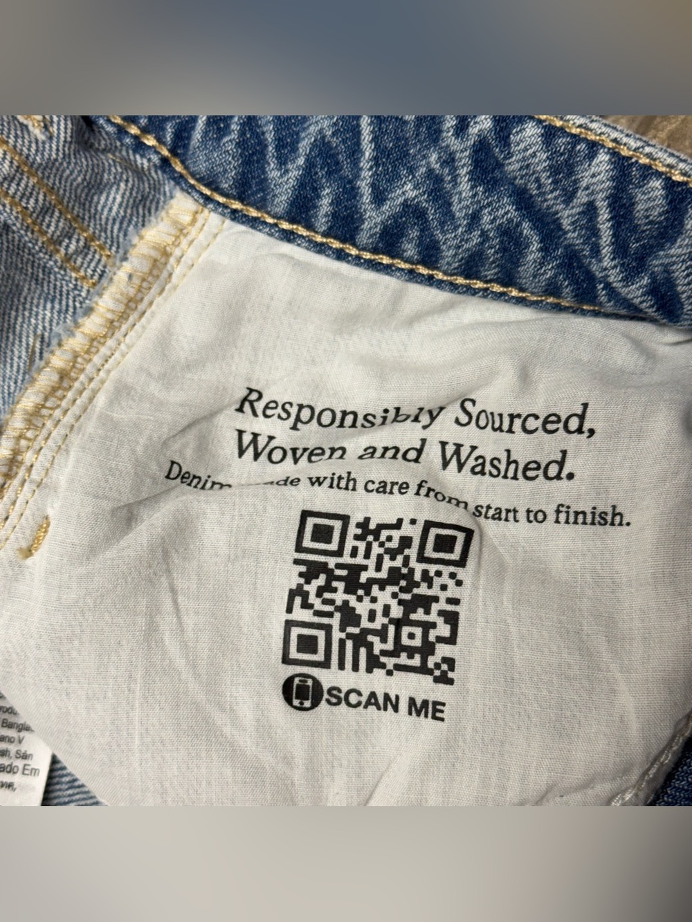 NEW Cotton: On Relaxed Wide Leg Jeans Womens 26 Blue Mid Rise Medium wash NWT - Picture 8 of 12
